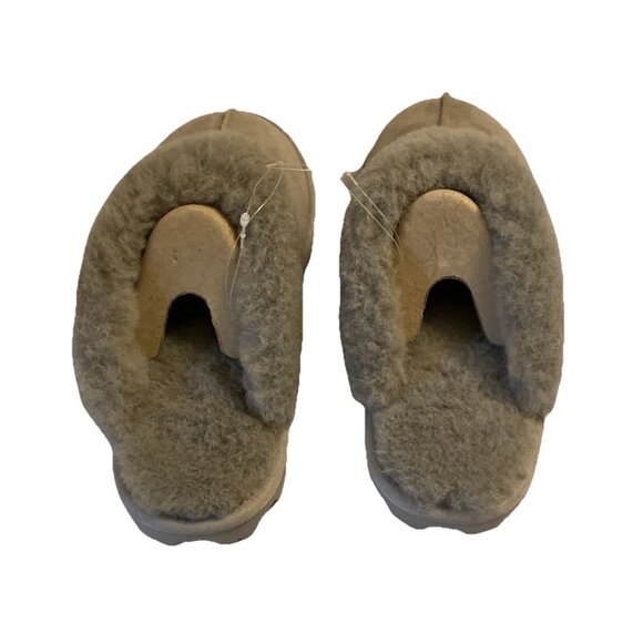 Ladies Sheepskin Suede Slippers Sz 8 Drizzle Sherpa Indoor/Outdoor - Picture 6 of 9